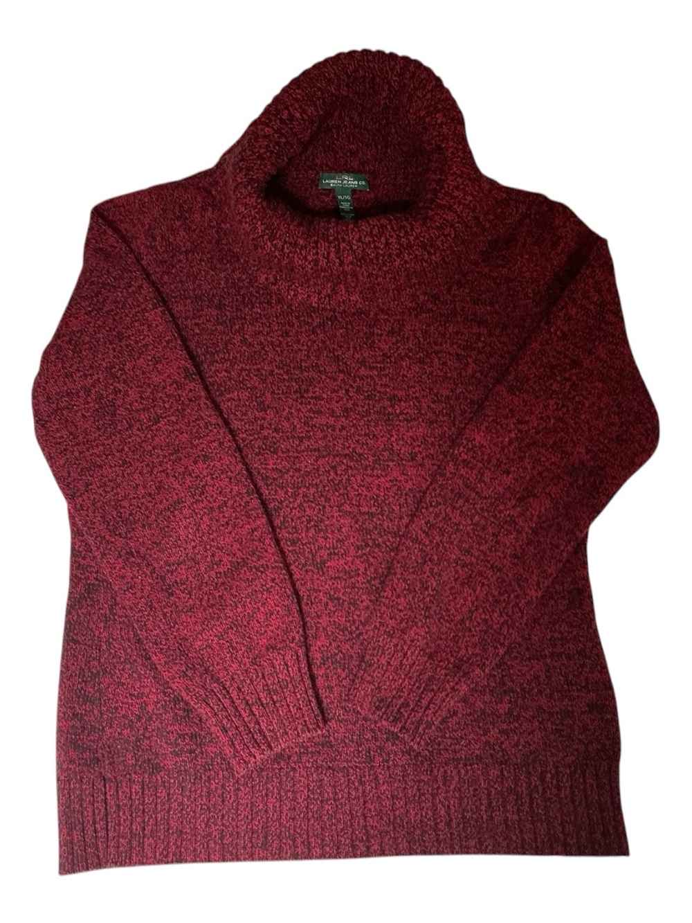 Ralph Lauren / Lauren Jeans CO. / Red/Black Cowl Neck Sweater